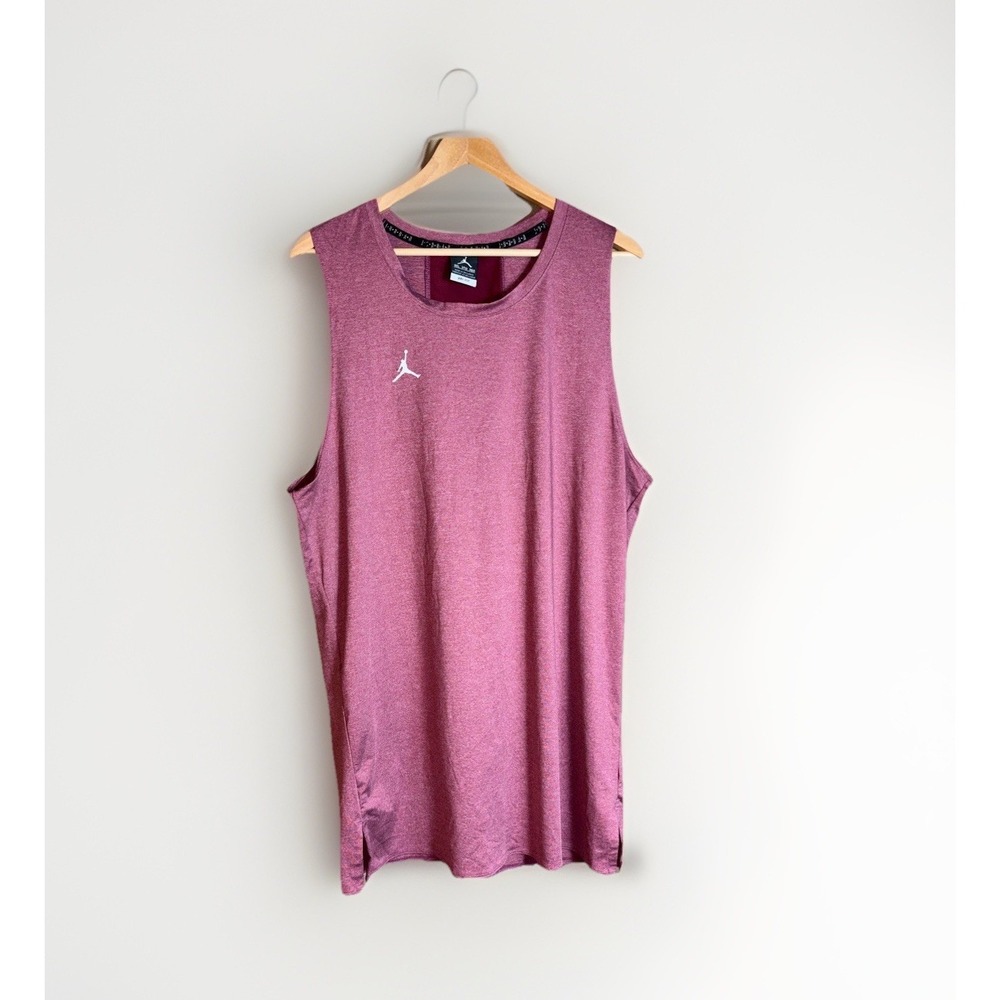 Jordan Tank Top Woman's 3XL Light Red Heather Basketball Top Mesh Back 42" Chest